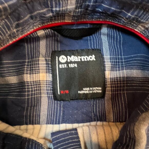 Marmot Women Plaid Shirt Medium Long Sleeve Button Up Western Cowgirl Rustic Tex - Picture 7 of 12